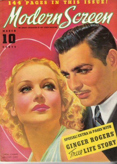 MODERN SCREEN magazine cover Issue 76 March 1937